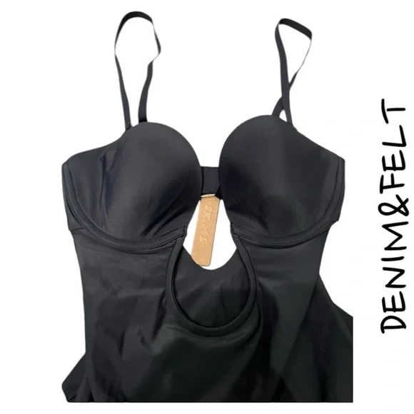 SKIMS DEEP PLUNGE SHAPEWEAR THONG BODYSUIT STYLE: BD-THG-2959 COLOR:ONYX NEW